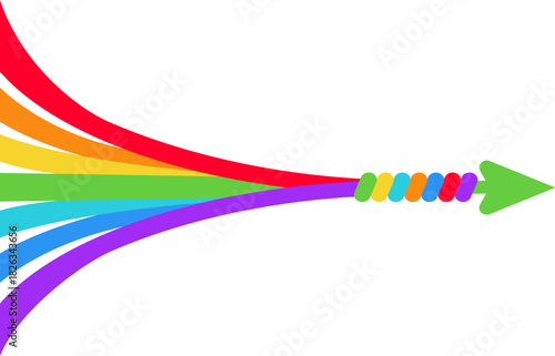 Merger multi colored arrows