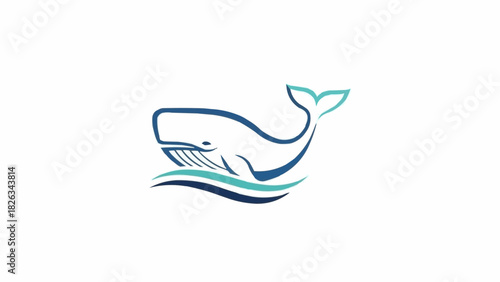 vector illustration of a whale