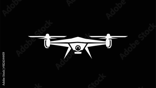silhouette of drone