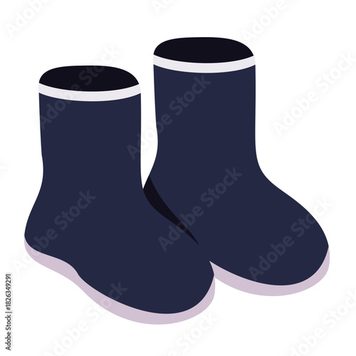 Illustration Rain Boots Rubberboots