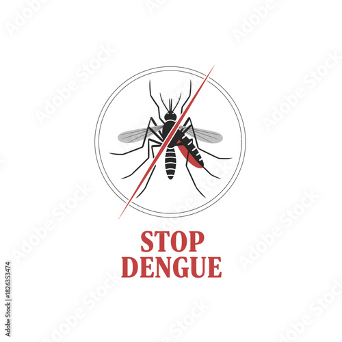 Stop Dengue Mosquito Control Warning Icon