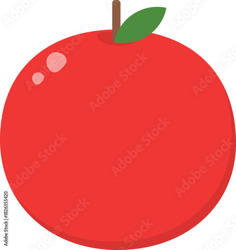 Cute & Perfectly Round Fresh Red Apple