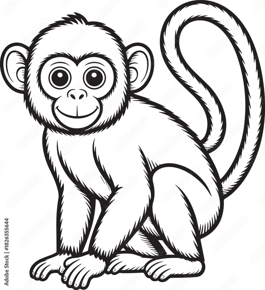 Obraz premium Cute cartoon animal vector illustration with cheerful wildlife characters