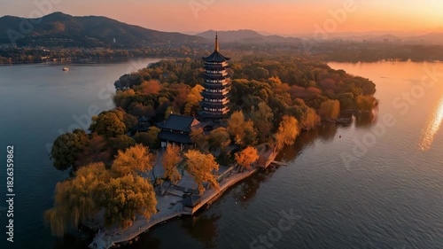 Ancient Pagoda at Sunset [4K]