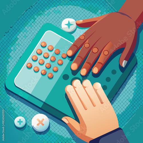 Accessibility and Connection Through Touch Vector Logo