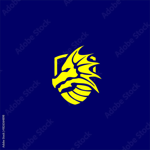 A fierce dragon illustrated as a bold and iconic mascot logo. Perfect for gaming teams, fantasy brands, security companies, and strong visual identity designs with mythical energy.