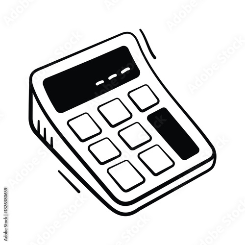 Get this creatively crafted amazing doodle icon of calculator