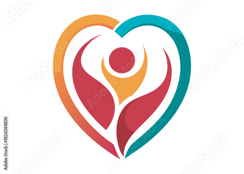 human heart logo silhouette vector illustration, human heart logo icon, heart human organs medicine medical vector silhouette, human heart vector logo silhouette on a white background