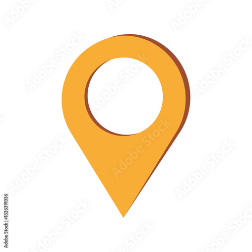 Location marker pin yellow vector eps 10