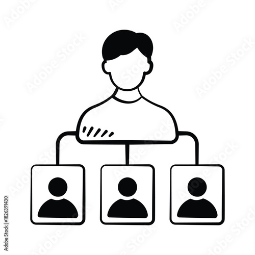 Take your hands on this carefully designed doodle icon of mentorship