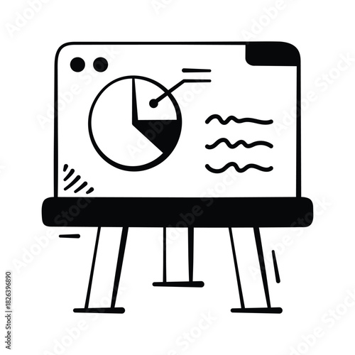 Check this beautiful icon of statistics lesson in doodle style