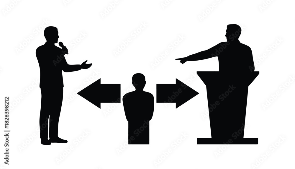 Obraz premium Speaker debate presentation conference leadership communication