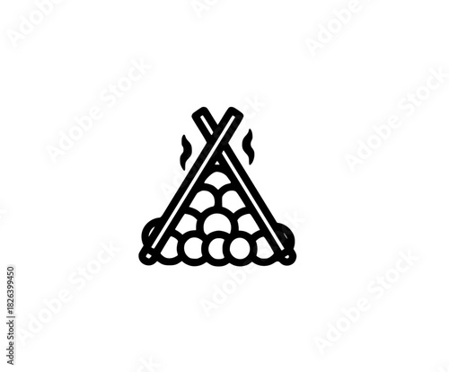 Awakening Ancients: Bonfire Calls, Echoes Time | Clean, isolated vector art for creative projects.