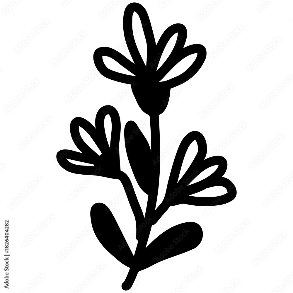 Fototapeta premium vector illustration of a lily