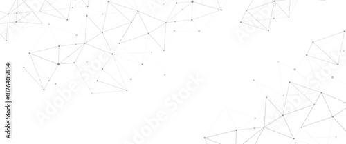 Vector modern abstract minimalist lines and dots technology pattern geometric background	