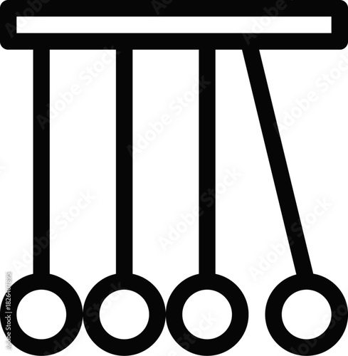 Newton Cradle Motion for Physics Demonstration