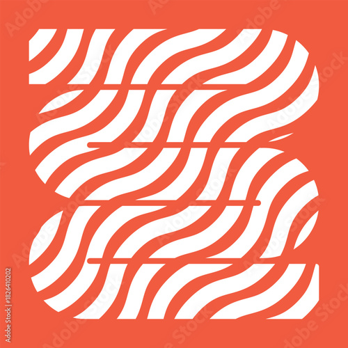 Wave art icon pack with matching colour background, 3000x3000px, Abstract Square Designs in Bold Color Variations, Minimalist Line Patterns for Creative Projects.