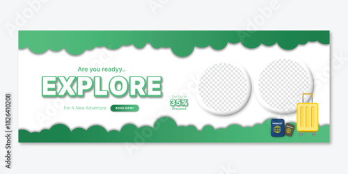 Travel and tourism design template. Vector illustration