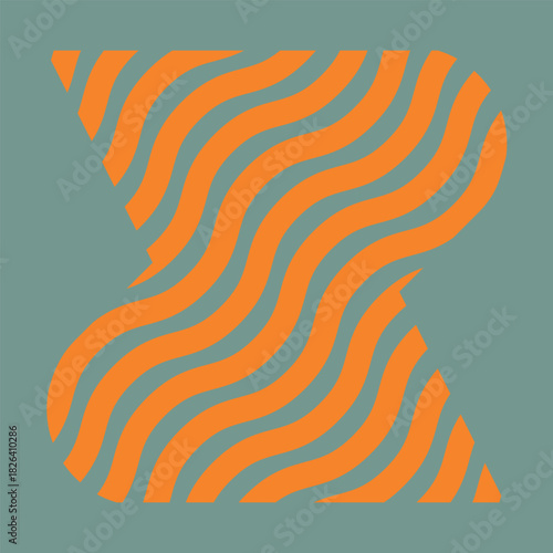 Wave art icon pack with matching colour background, 3000x3000px, Abstract Square Designs in Bold Color Variations, Minimalist Line Patterns for Creative Projects.