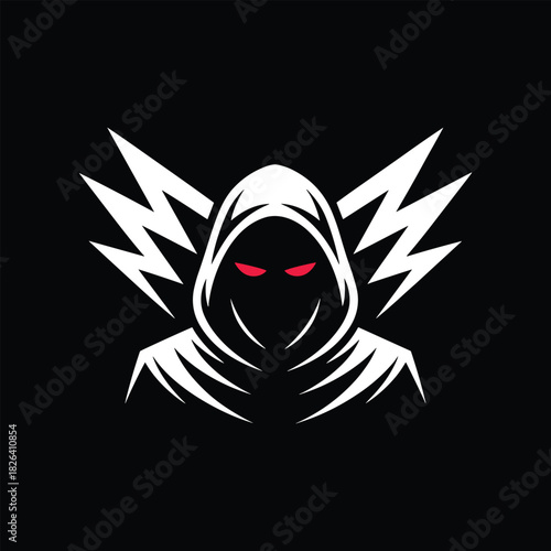 Mysterious Silhouette: An enigmatic figure, cloaked in a hooded garment, emerges from the darkness, a symbol of mystery, intrigue, and the unknown.