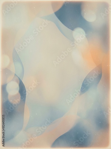Soft abstract blue and beige background with vintage film texture