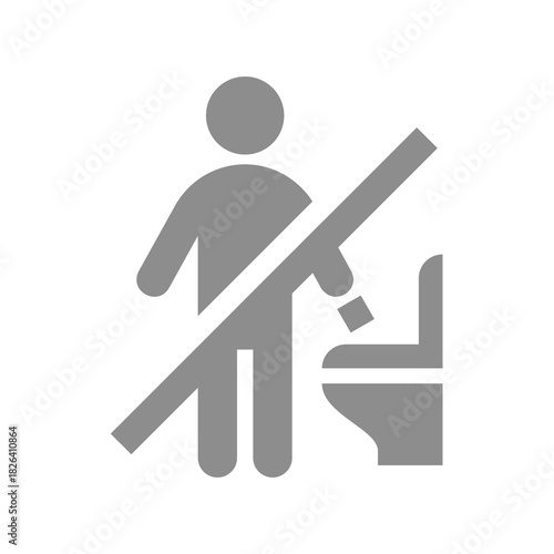 No throwing waste in toilet sign. Do not throw paper vector icon.