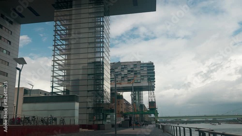 Wallpaper Mural The Rheinauhafen district with modern architecture Crane Houses in Cologne, Germany. Torontodigital.ca