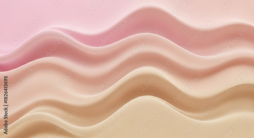 Obraz premium Soft pastel gradient waves abstract background texture elegant flowing design subtle colors