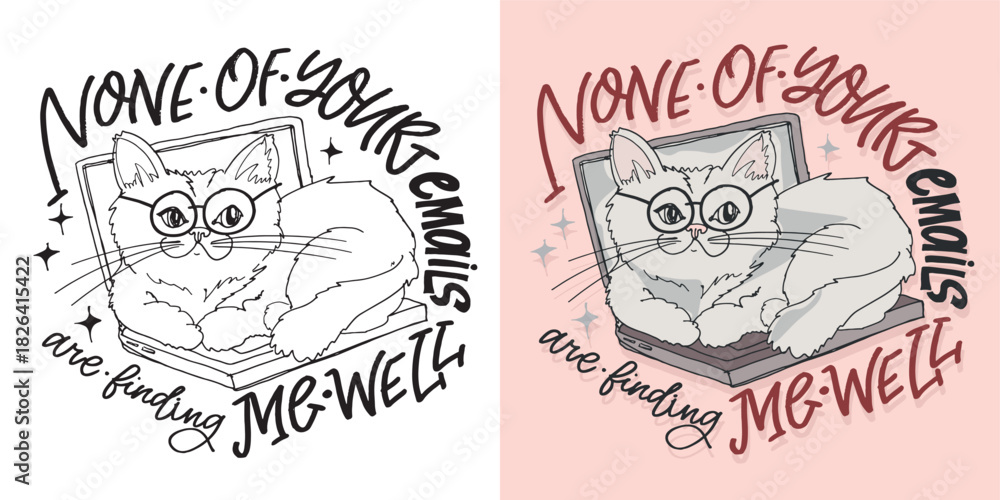 Obraz premium Cute hand drawn doodle lettering quote. Lettering for t-shirt design, mug print, bag print, clothes fashion. 100% hand drawn vector image.