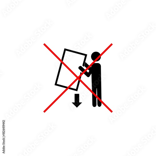 prohibited carrying of carg icon isolated on white background