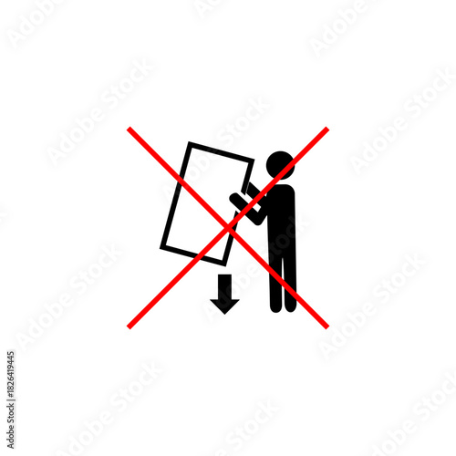 prohibited carrying of carg icon isolated on white background