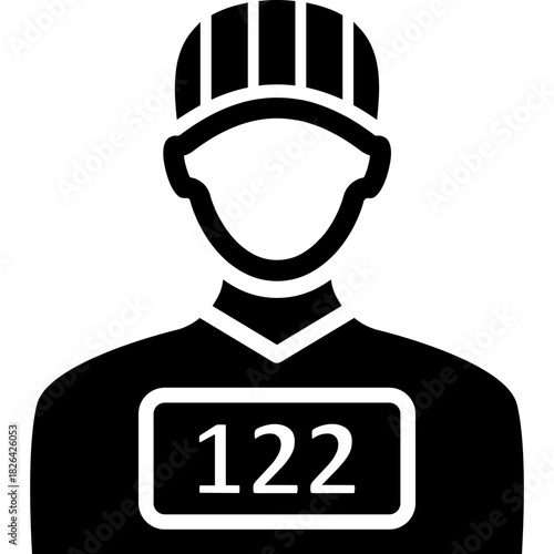 Criminal Icon — Suspect & Offender Profile Glyph Symbol