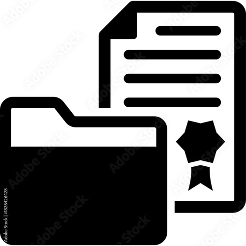 Official Decree & Legal Order Document — Glyph Icon