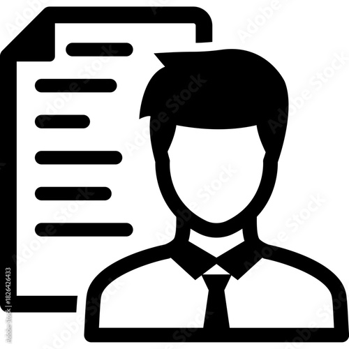 Legal Advocate Silhouette — Professional Lawyer Glyph Icon