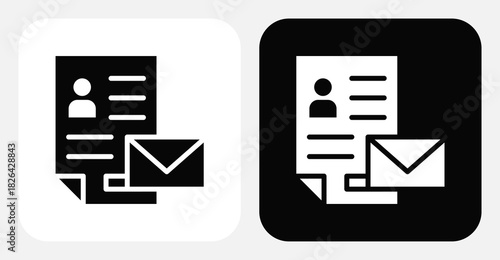 CRM Notification Dual Monochrome Icon Set
