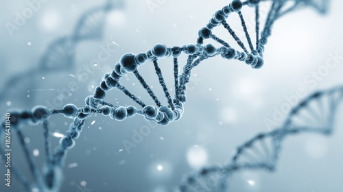 Gene technology background image, light blue color tone, minimalist style, stylish, large area of white space, high-definition
