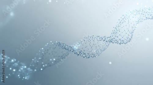 Gene technology background image, light blue color tone, minimalist style, stylish, large area of white space, high-definition
