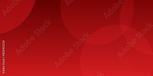 White circle geometric red abstract background. vector