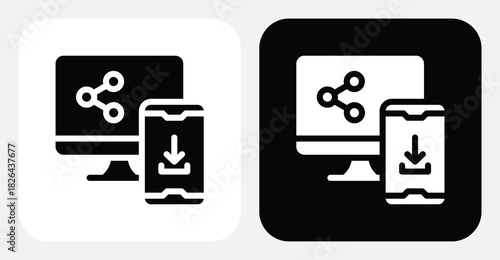Client Tagging Dual Monochrome Icon Set