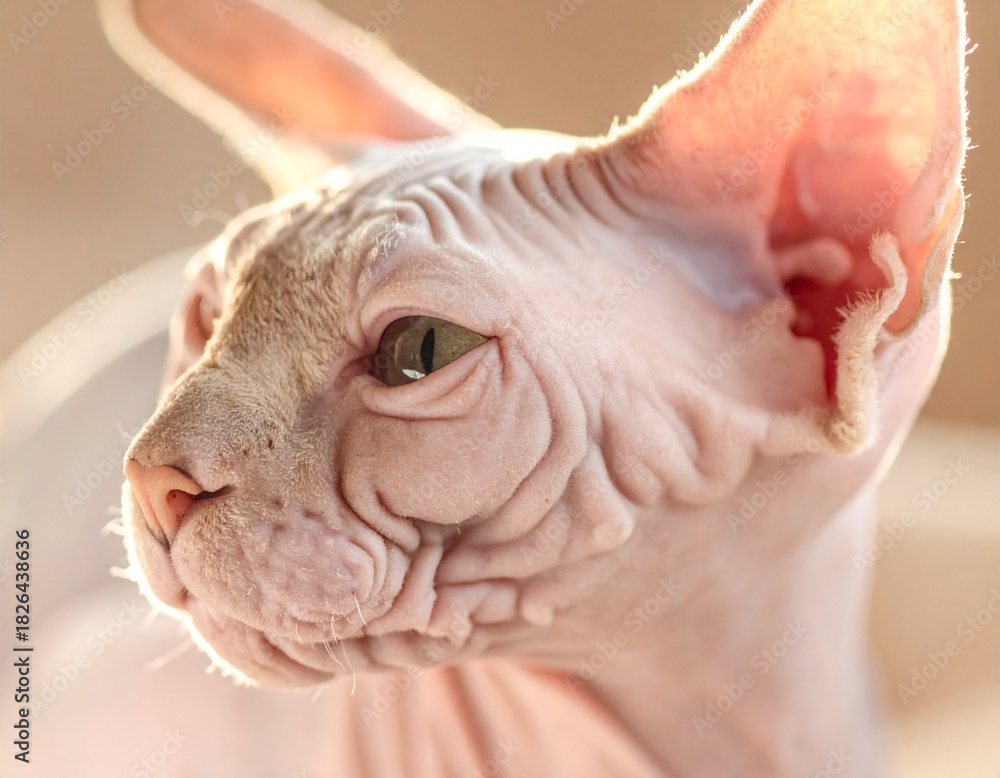 Naklejka premium Sphynx Texture Detail