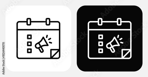 Task Assignment Dual Monochrome Icon Set