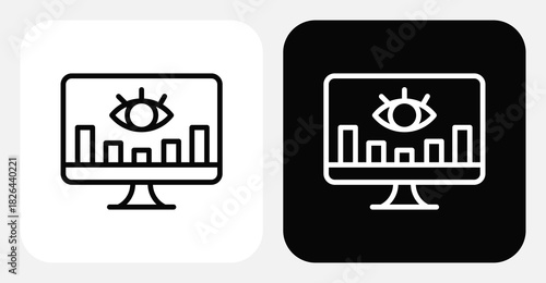 Data Analytics Dual Monochrome Icon Set