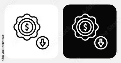 Billing Info Dual Monochrome Icon Set