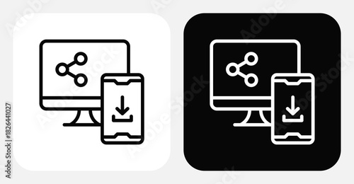 Client Tagging Dual Monochrome Icon Set