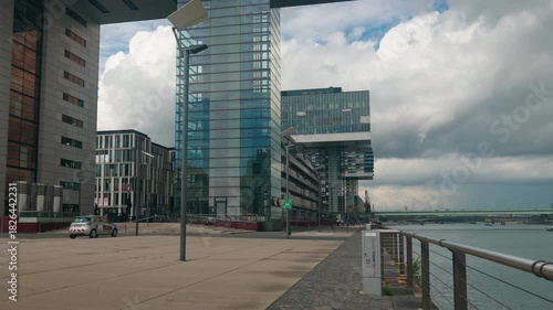 Wallpaper Mural The Rheinauhafen district with modern architecture Crane Houses in Cologne, Germany. Torontodigital.ca