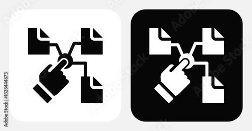 File Dual Monochrome Icon Set