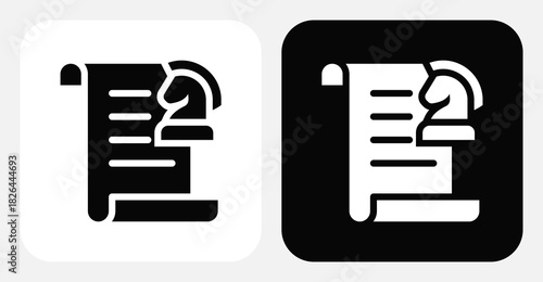 Strategy Dual Monochrome Icon Set