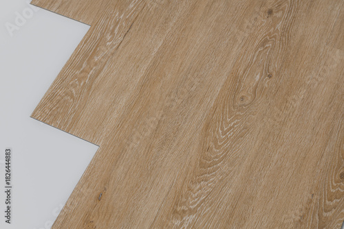 Oak Vinyl Flooring Panel Over White Background