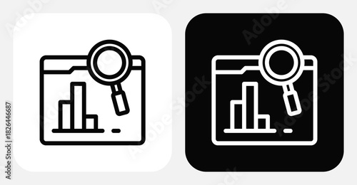 Analysis Dual Monochrome Icon Set