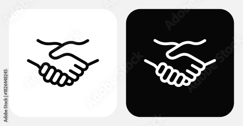 Handshake Dual Monochrome Icon Set